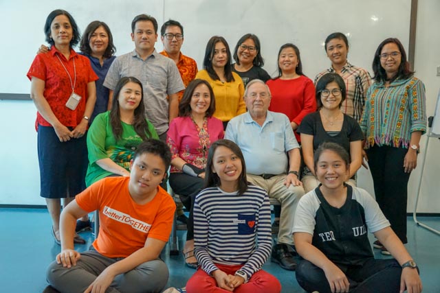 meet prof frank monks with noble academy team and students