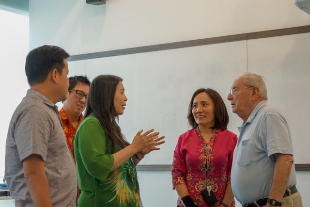 meet prof frank monks with noble academy team and students