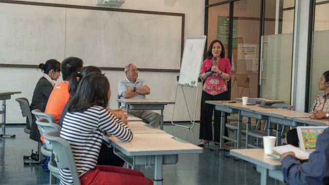 meet prof frank monks with noble academy team and students