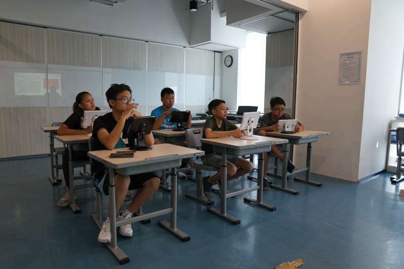Classroom activity at Noble Academy